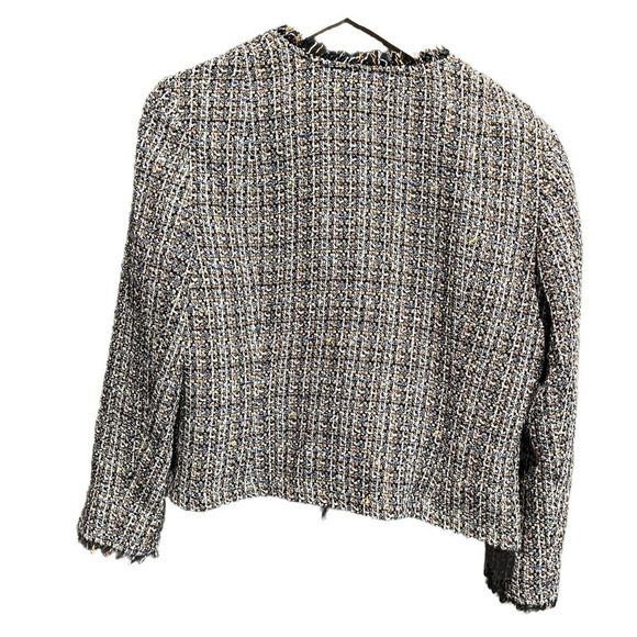 Hobbs London Multicolor Open Style Tweed Women's Blazer Size 12 - Picture 2 of 6